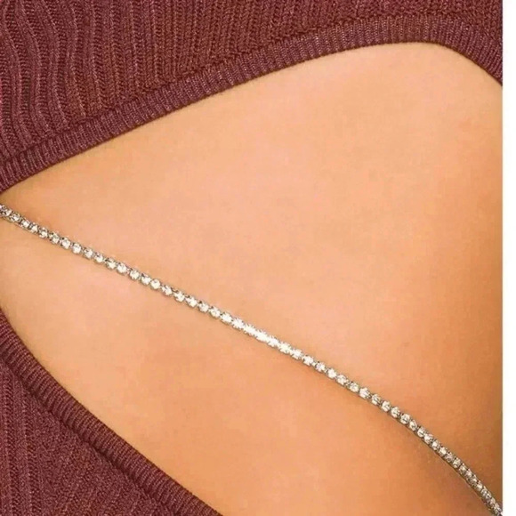 NWT h:ours Caeden Knit Dress with Chain in Chocolate - Picture 13 of 13